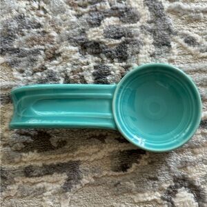 FIESTA Turquoise Blue Spoon Rest Gently Used Fiestaware Discontinued Made In USA